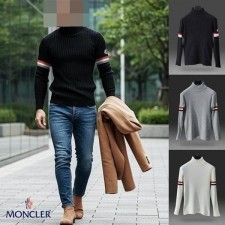 골지 삼선 반목 니트