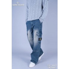 스* 워싱 핀턱 카고 와이드 데님 팬츠