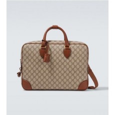 구* GG 엠블럼 미디움 브리프케이스 베이지 다크 브라운