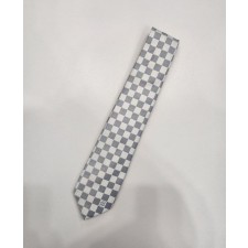 루* 다미에 패턴 실크 넥타이