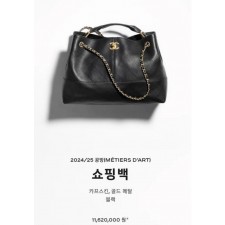 샤* 25A 공방 체인 호보백 블랙 카프스킨