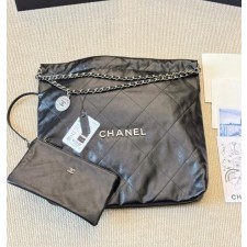 샤* 22백 유광 카프스킨 실버 메탈 블랙