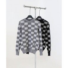 루* 자수로고 모노 테리 짜임 라운드 스웨터