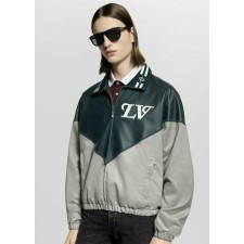 루* 가죽 배색 자켓