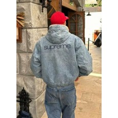 슈** 시어링 봄버 데님 자켓