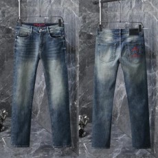 프** 로고 엠보 워싱스판 데님진수입최고급