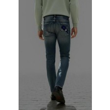 버** 보풀로고 워싱스판 데님진수입최고급