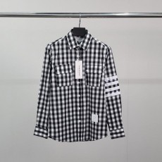 톰* 사선완장 건클럽 체크 셔츠