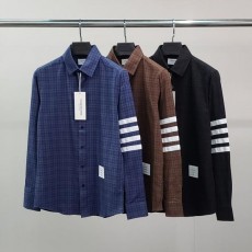 톰* 화이트완장 타탄체크 셔츠