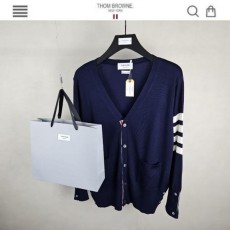 톰* 사선 캐시미어 가디건 네이비