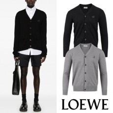 로** 신상 아나그램 자수 울 가디건