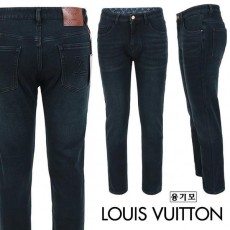 루* 시그니처 로고 진청 슬림 일자진 융 기모 원단