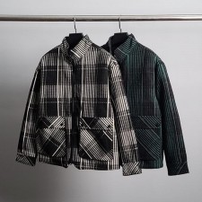 메* 마르지엘라 덕다운 타탄체크 패딩 자켓