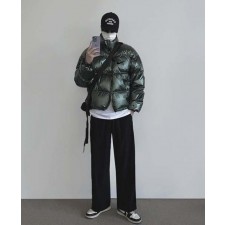 나** 글로시 메탈 투웨이 패딩