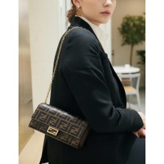 펜* FF레더 체인플랩 장지갑 수입최고급