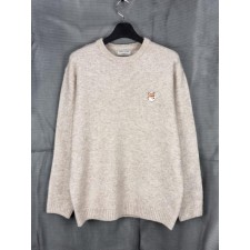 메* 키츠네 브라운 폭스헤드 캐시 라운드 니트