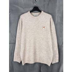 메* 키츠네 브라운 폭스헤드 캐시 라운드 니트