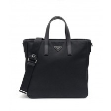 프** 공용 트라이앵글 로고 리나일론 토트백 블랙 2VG 064 VXOO2DMH F0002