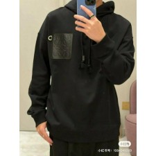 로** 가죽패치 후드