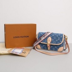 루* 다이앤 모노그램 데님 숄더백