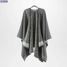 루* 모노그램 울 캐시미어 케이프