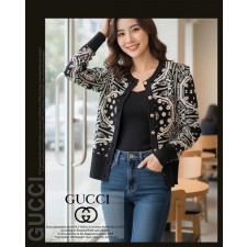 구* 진주큐빅 문양 니트 가디건 (7097)