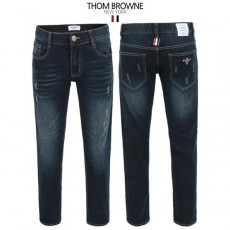 톰* 진청 스크래치 워싱 슬림팬츠