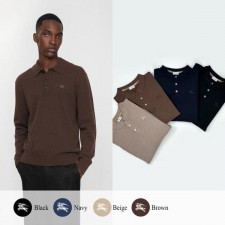 버** 기마 자수 카라 니트