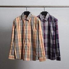 버** 베이직 체크 셔츠